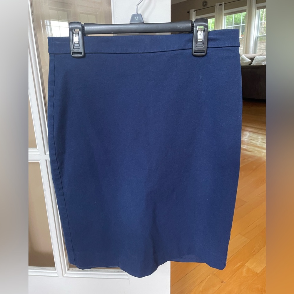 J. Crew Elegant Dark Blue Pencil Skirt-Size2